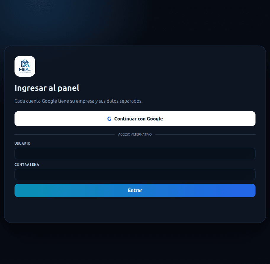 MiiA Cobranza Inteligente: Panel operativo